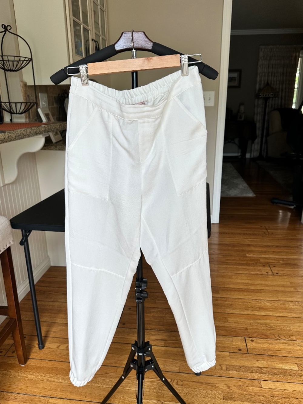Nanette Lepore Ivory Tencel Blend Pull-On Ankle Jogger Pants Size 4